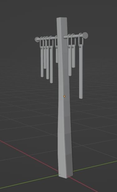 signpost hanging names Low-poly 3D model_1