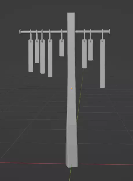 signpost hanging names Low-poly 3D model_0