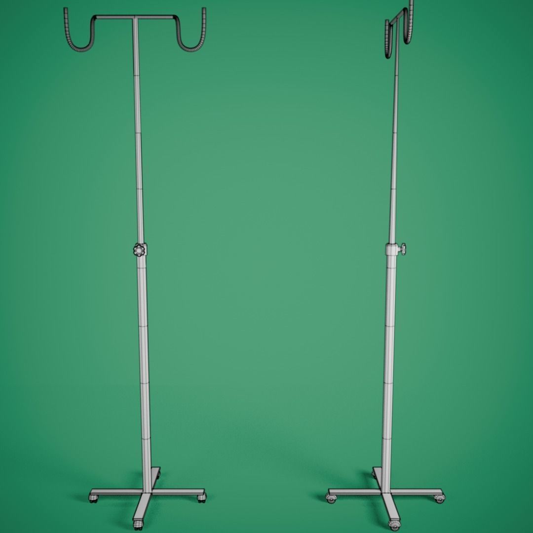 Saline Stand Free 3D model_1
