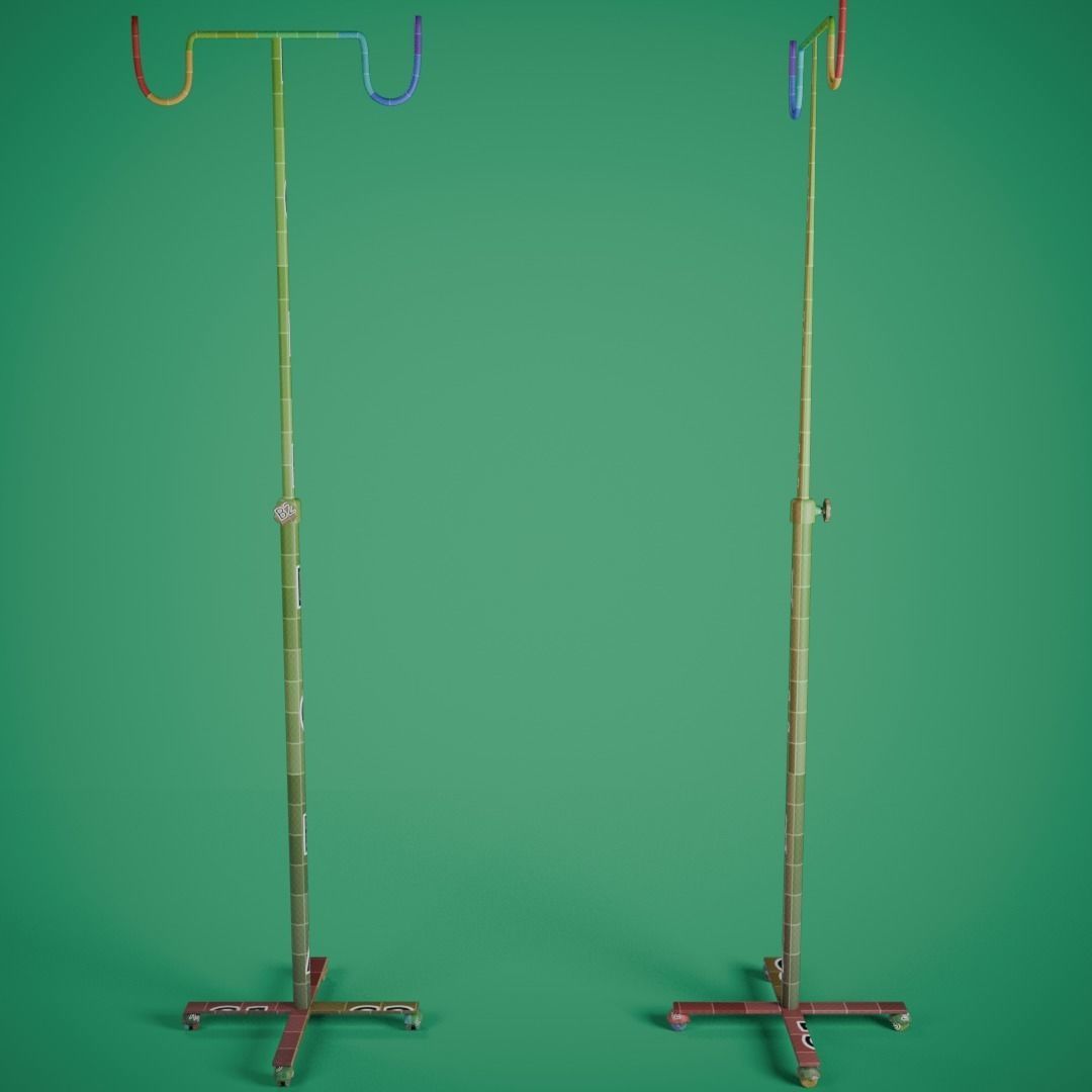 Saline Stand Free 3D model_2