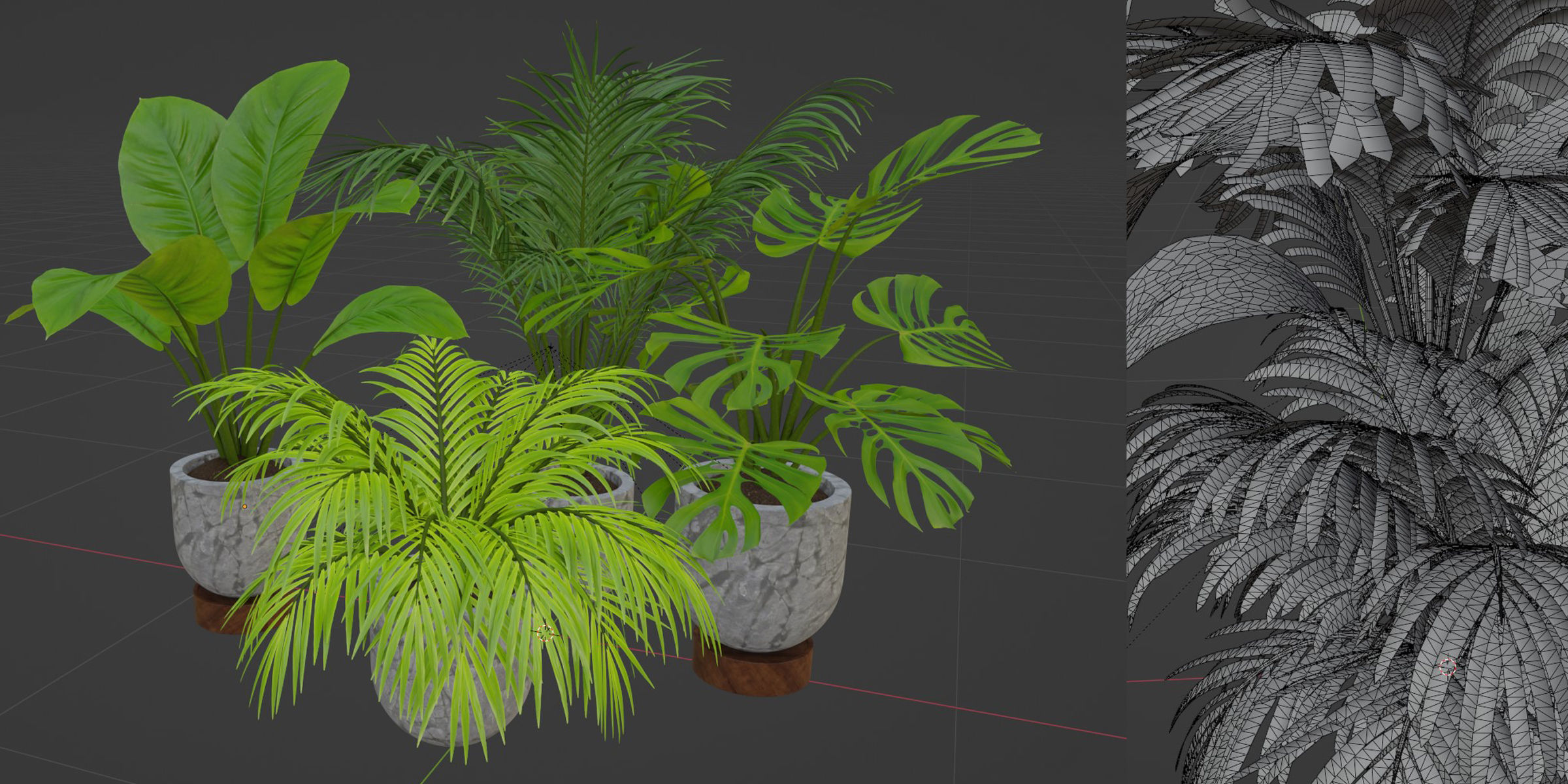 Indoor Plants Collection vol 221-Blender 3D model_6