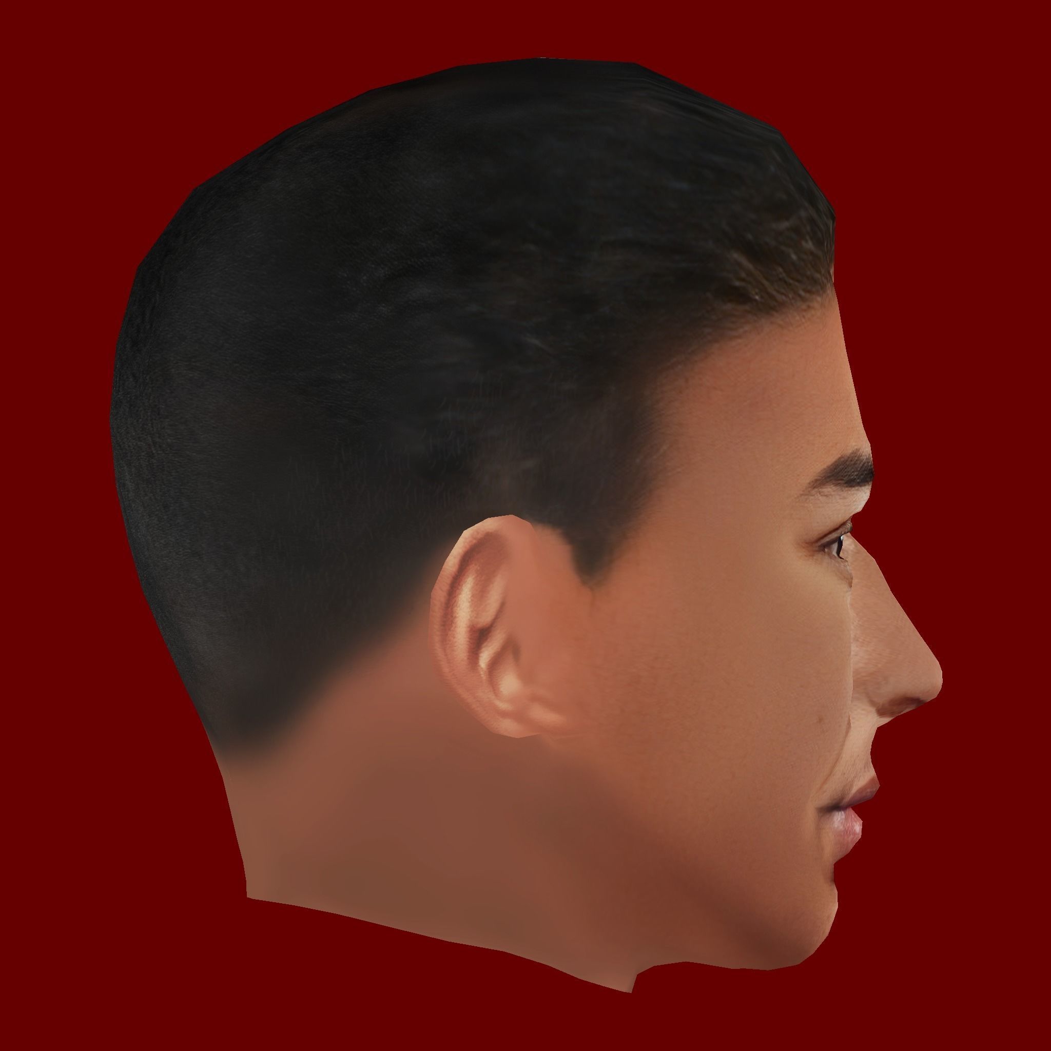 Jesse Lingard Head - Low poly head for game Low-poly 3D model_4