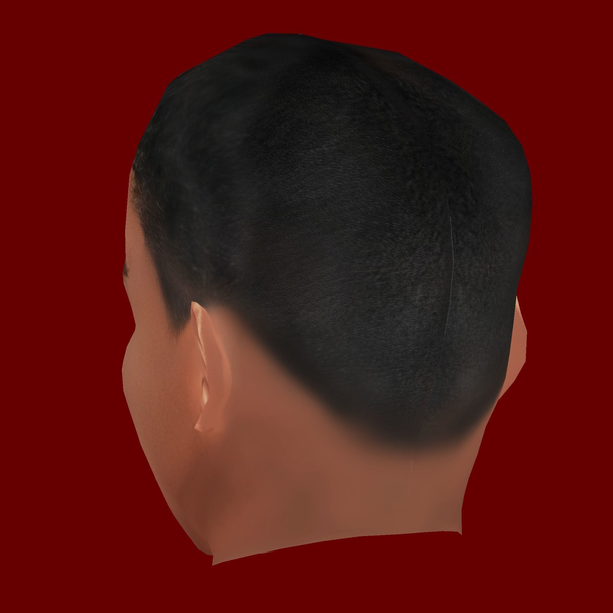 Jesse Lingard Head - Low poly head for game Low-poly 3D model_3