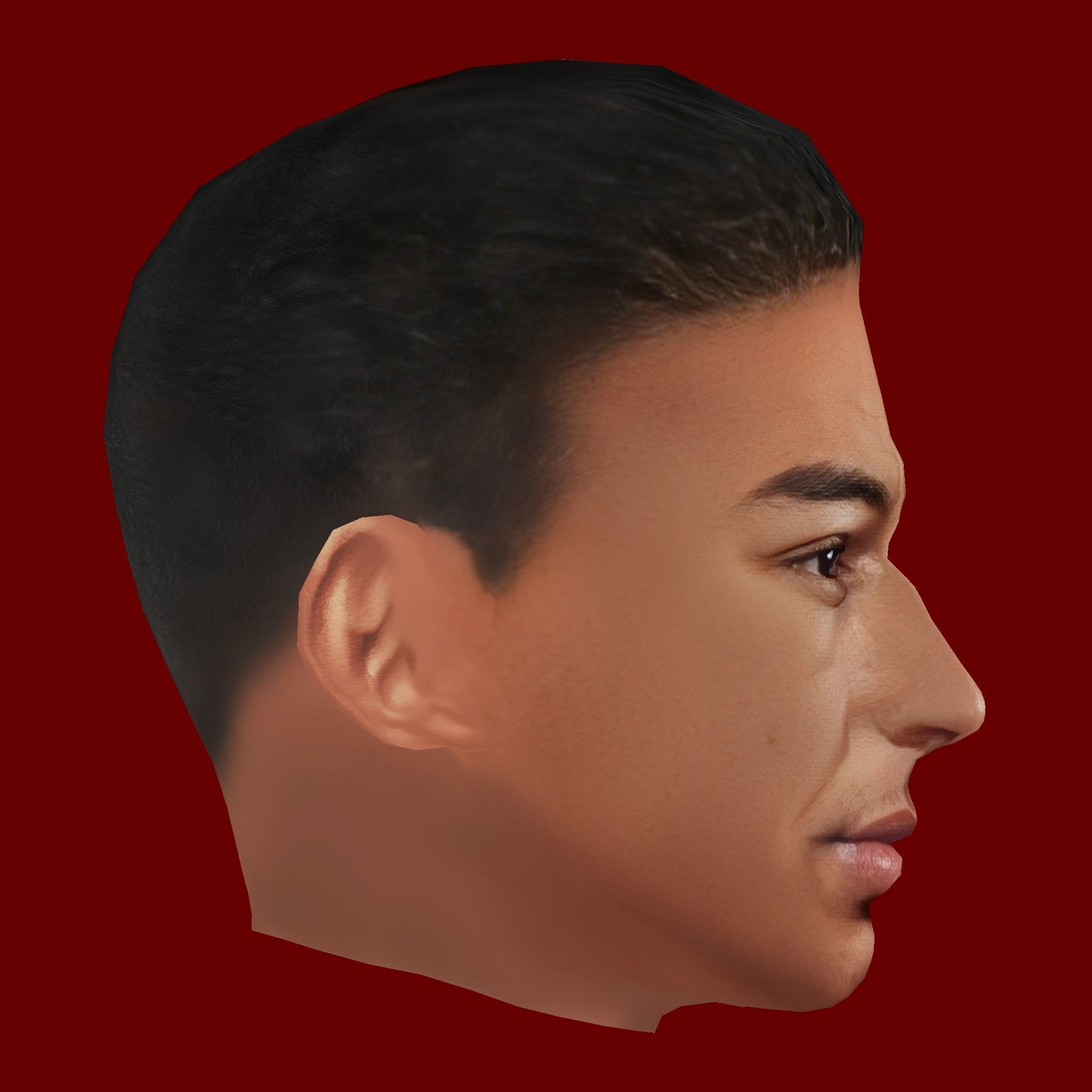Jesse Lingard Head - Low poly head for game Low-poly 3D model_5