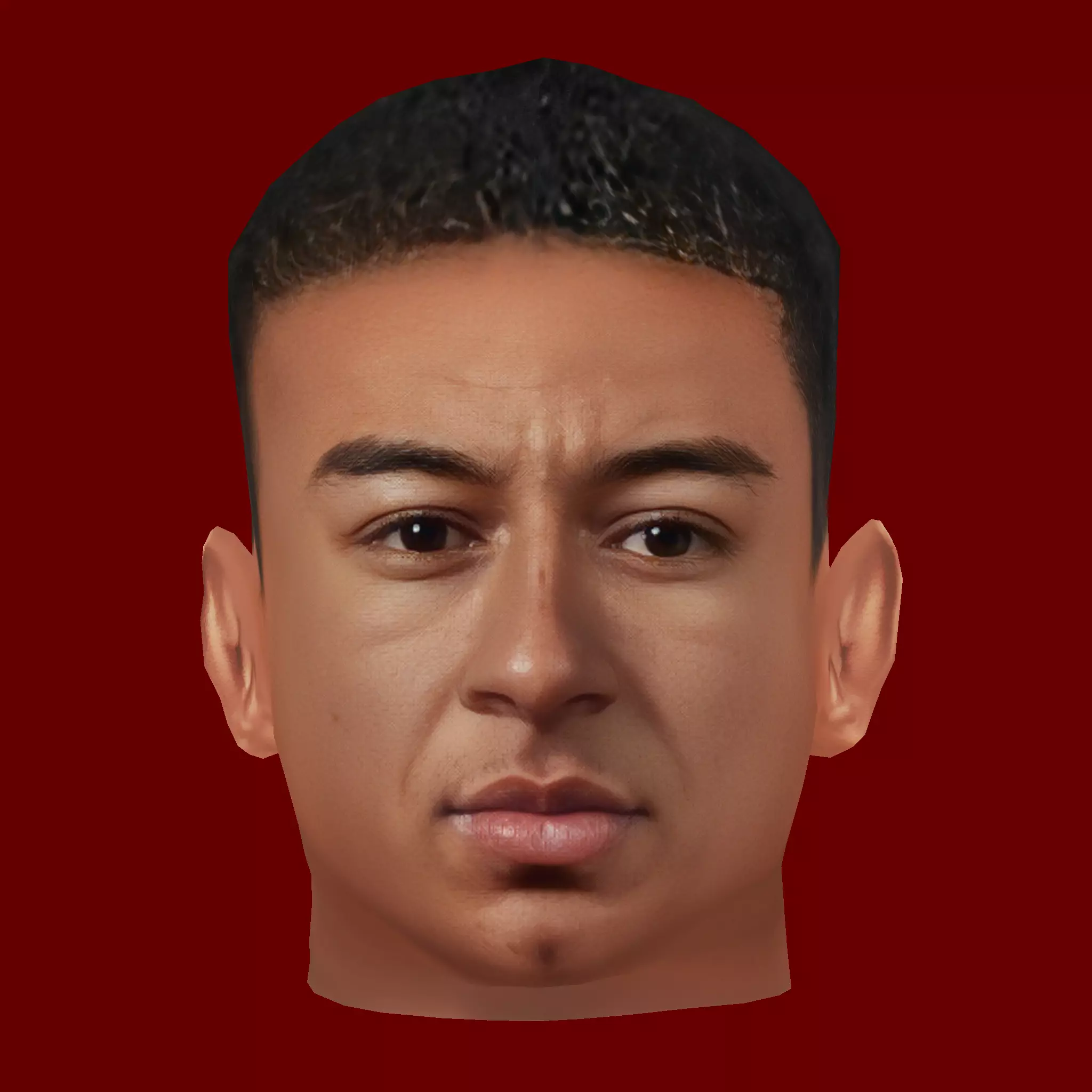 Jesse Lingard Head - Low poly head for game Low-poly 3D model_0