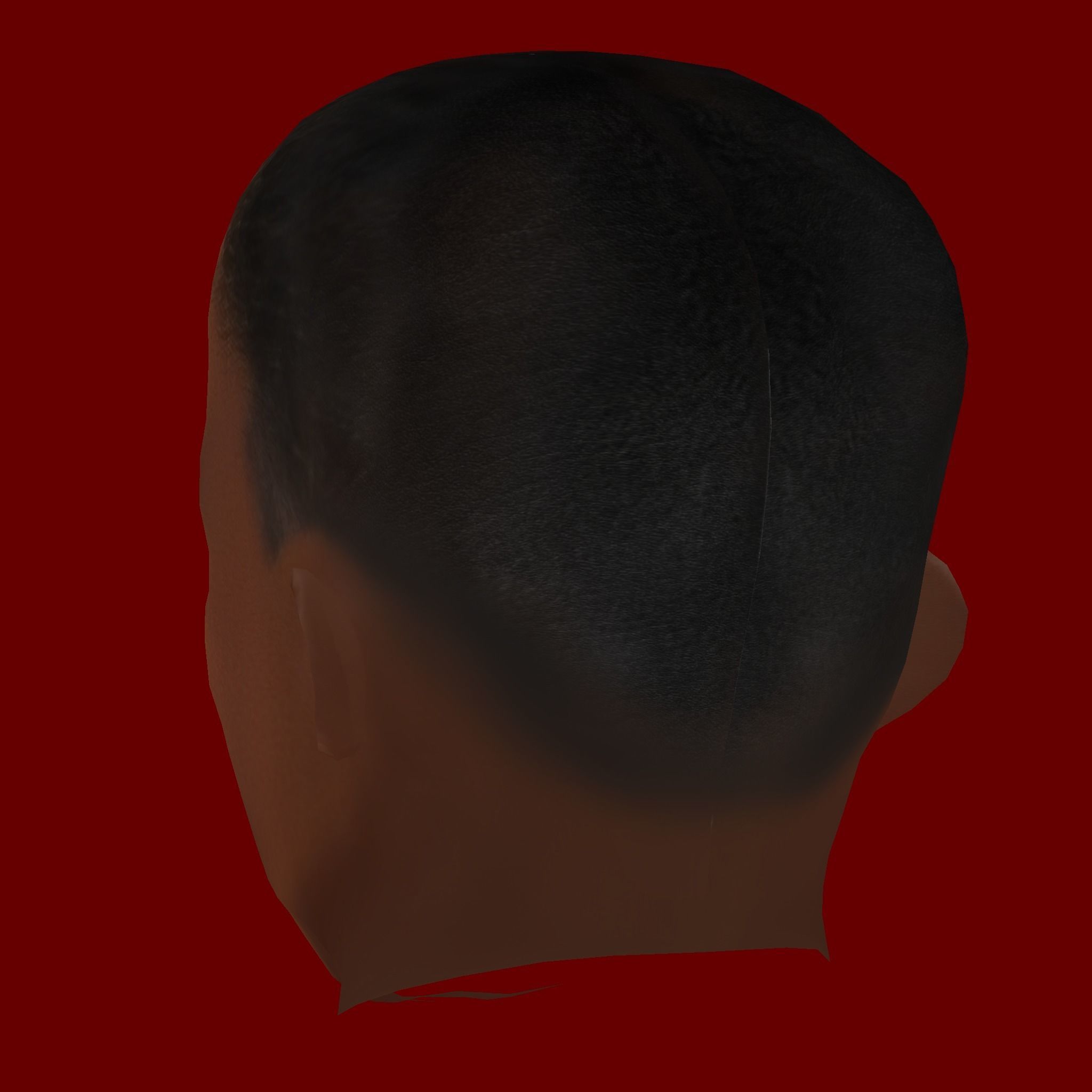 Kobbie Mainoo Head - Low poly head for game Low-poly 3D model_3