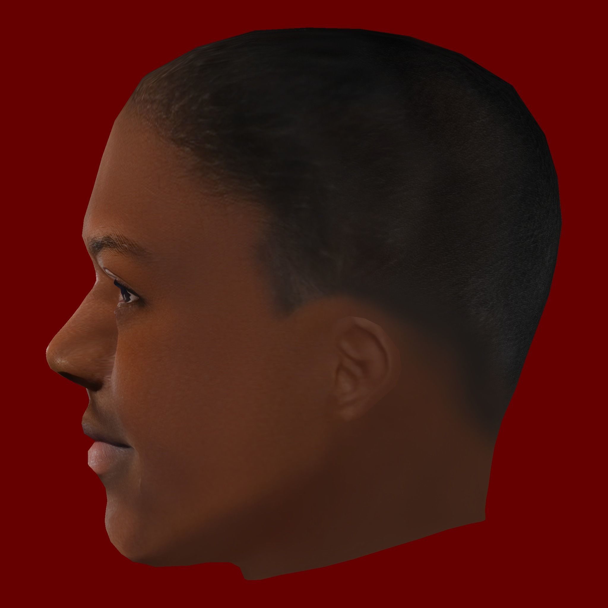 Kobbie Mainoo Head - Low poly head for game Low-poly 3D model_2