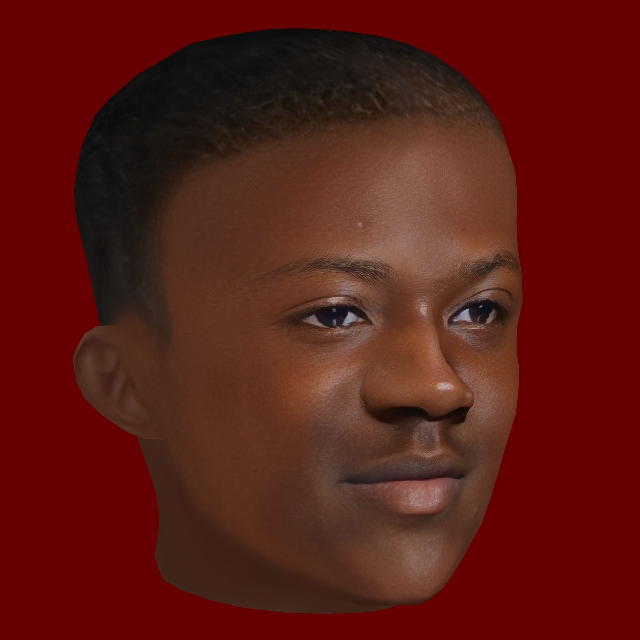 Kobbie Mainoo Head - Low poly head for game Low-poly 3D model_6