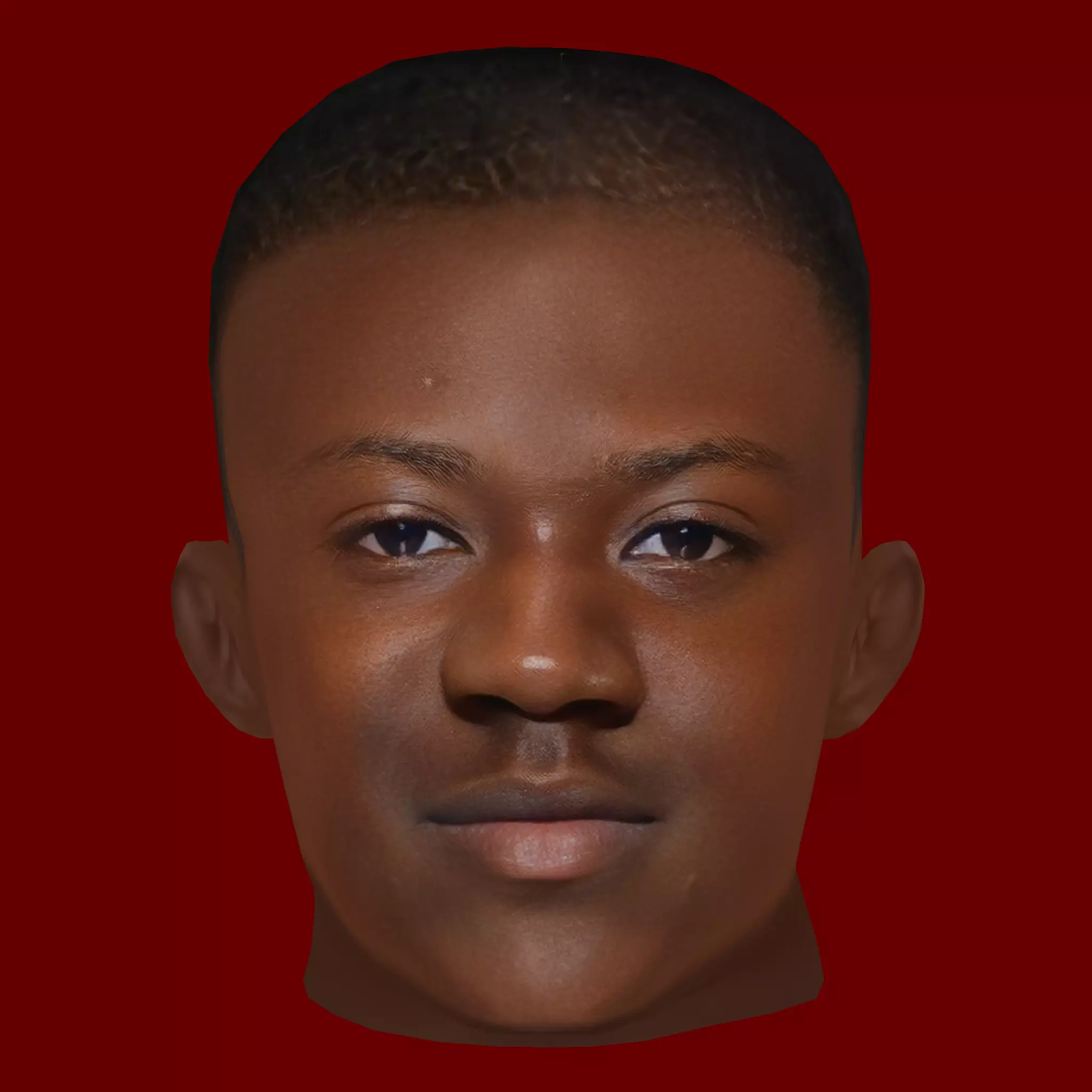 Kobbie Mainoo Head - Low poly head for game Low-poly 3D model_0