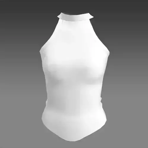 halter neck blouse Low-poly 3D model