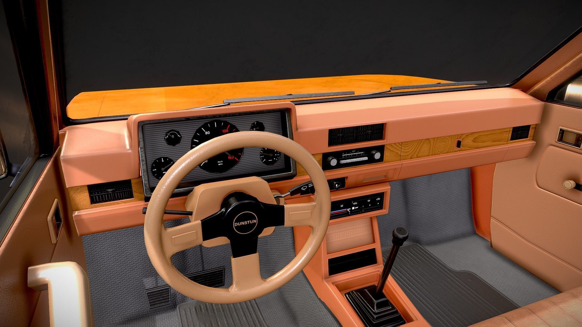 Datsun 720 Pickup Truck Low-poly 3D model_17