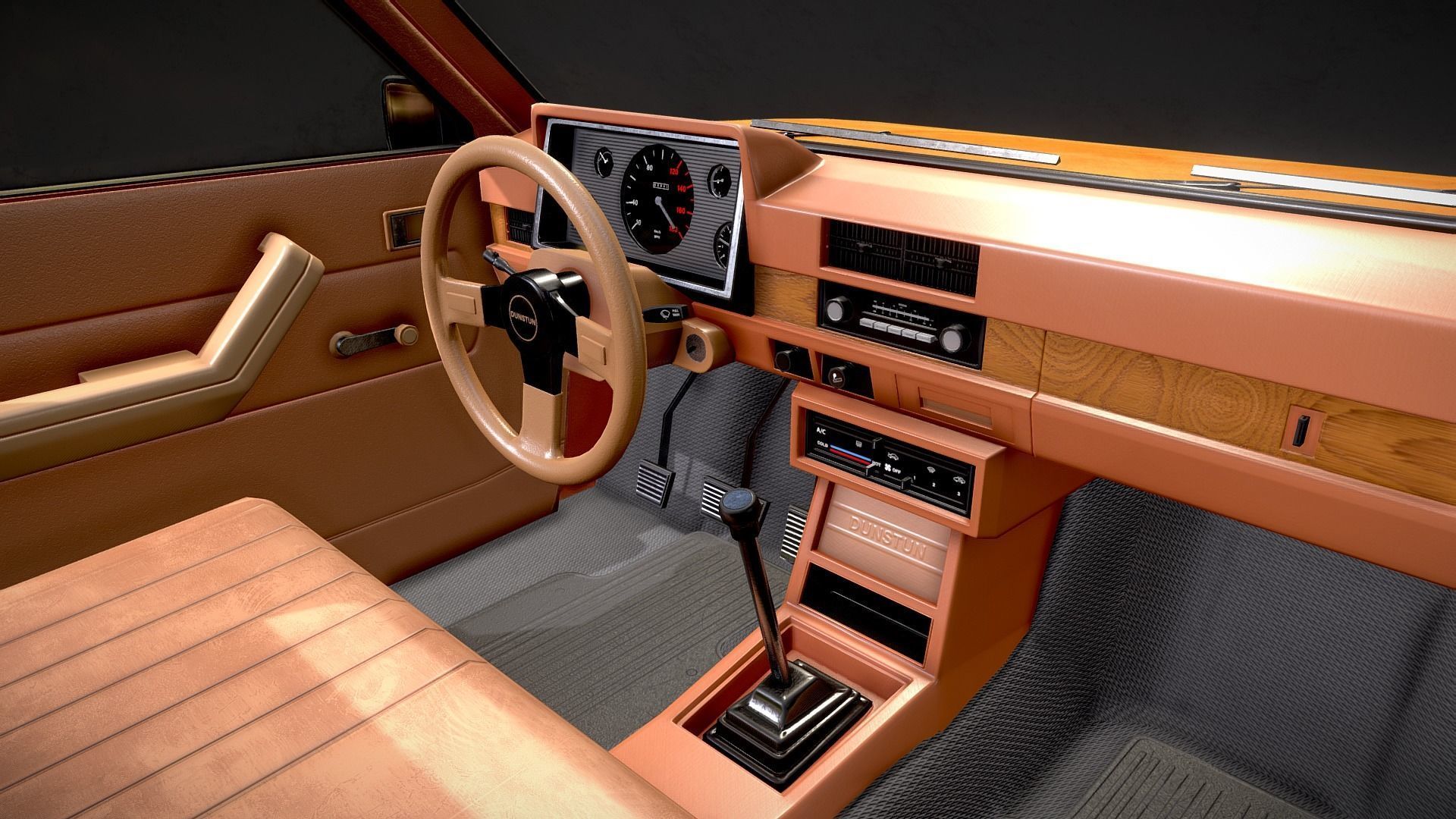 Datsun 720 Pickup Truck Low-poly 3D model_15