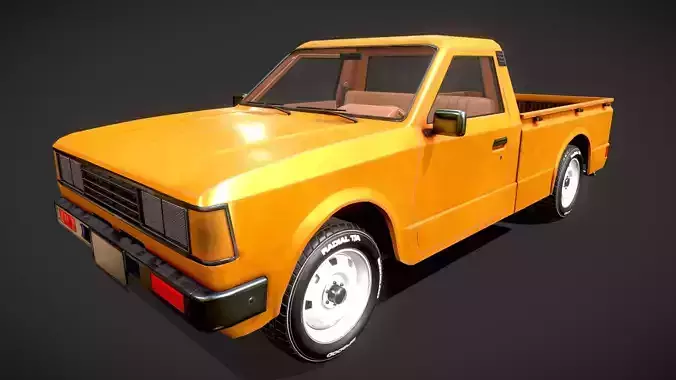 Datsun 720 Pickup Truck Low-poly 3D model