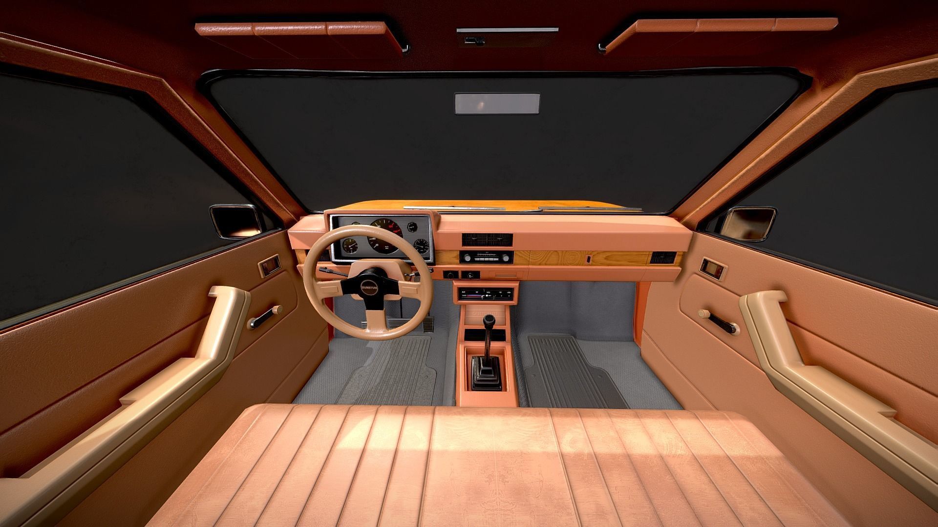 Datsun 720 Pickup Truck Low-poly 3D model_5