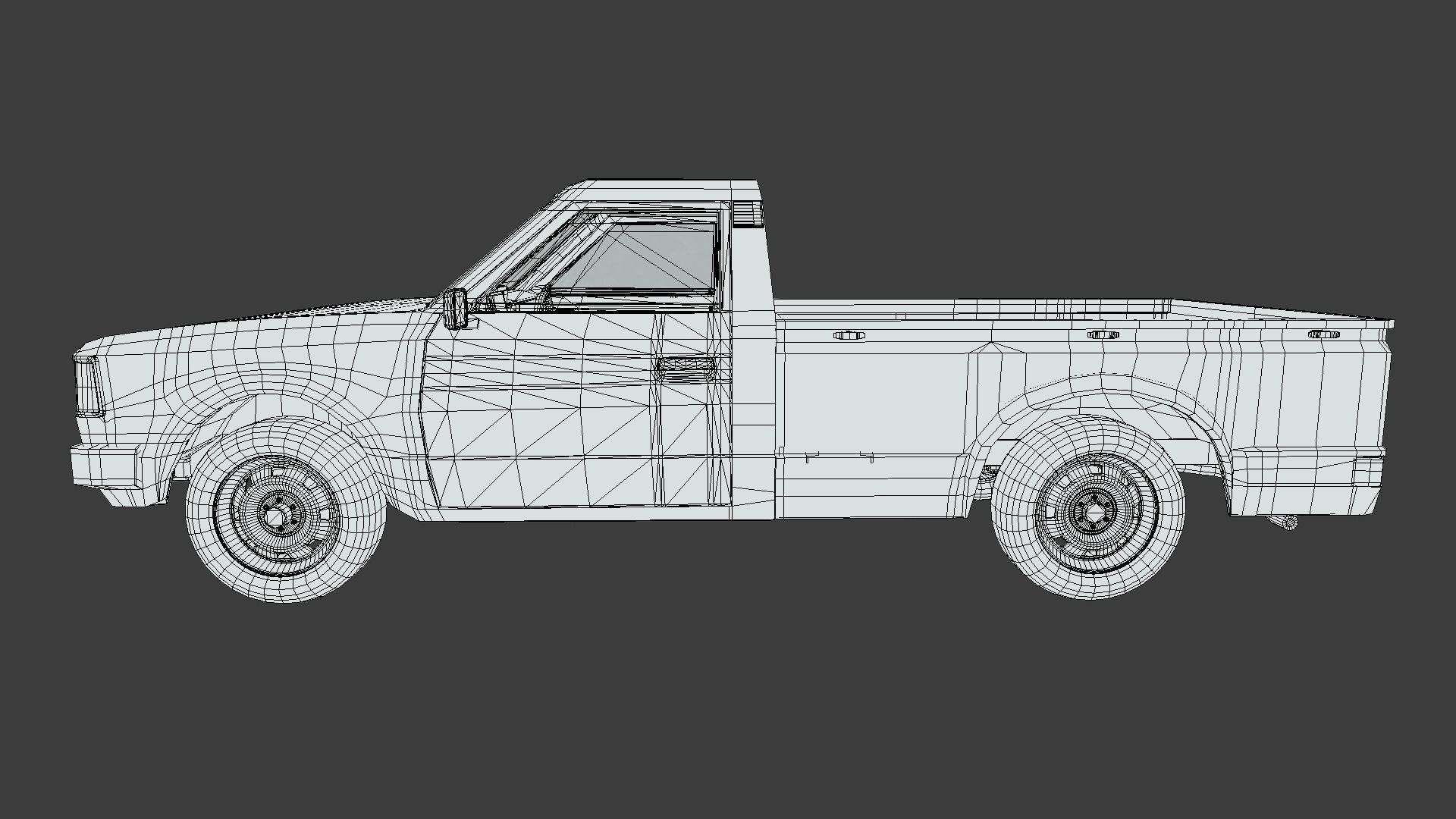 Datsun 720 Pickup Truck Low-poly 3D model_25