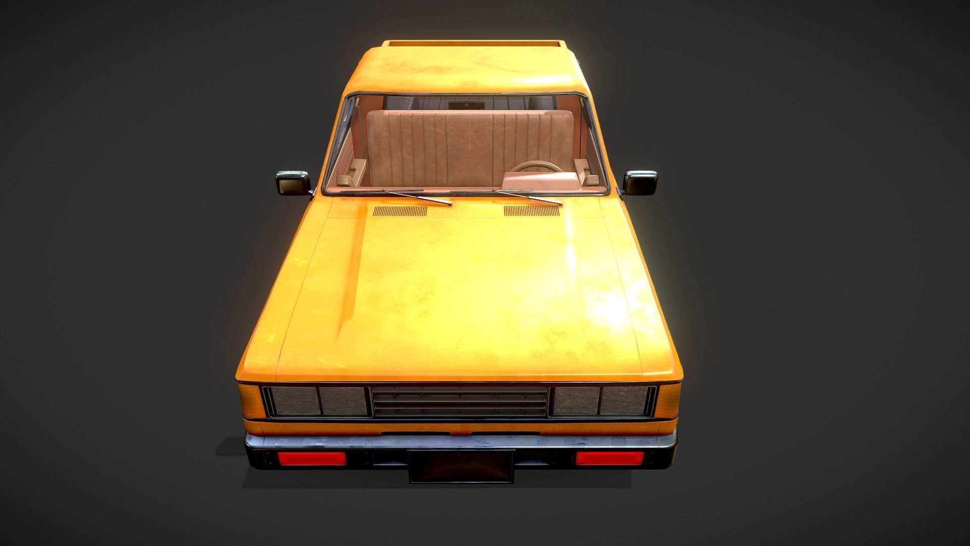 Datsun 720 Pickup Truck Low-poly 3D model_13