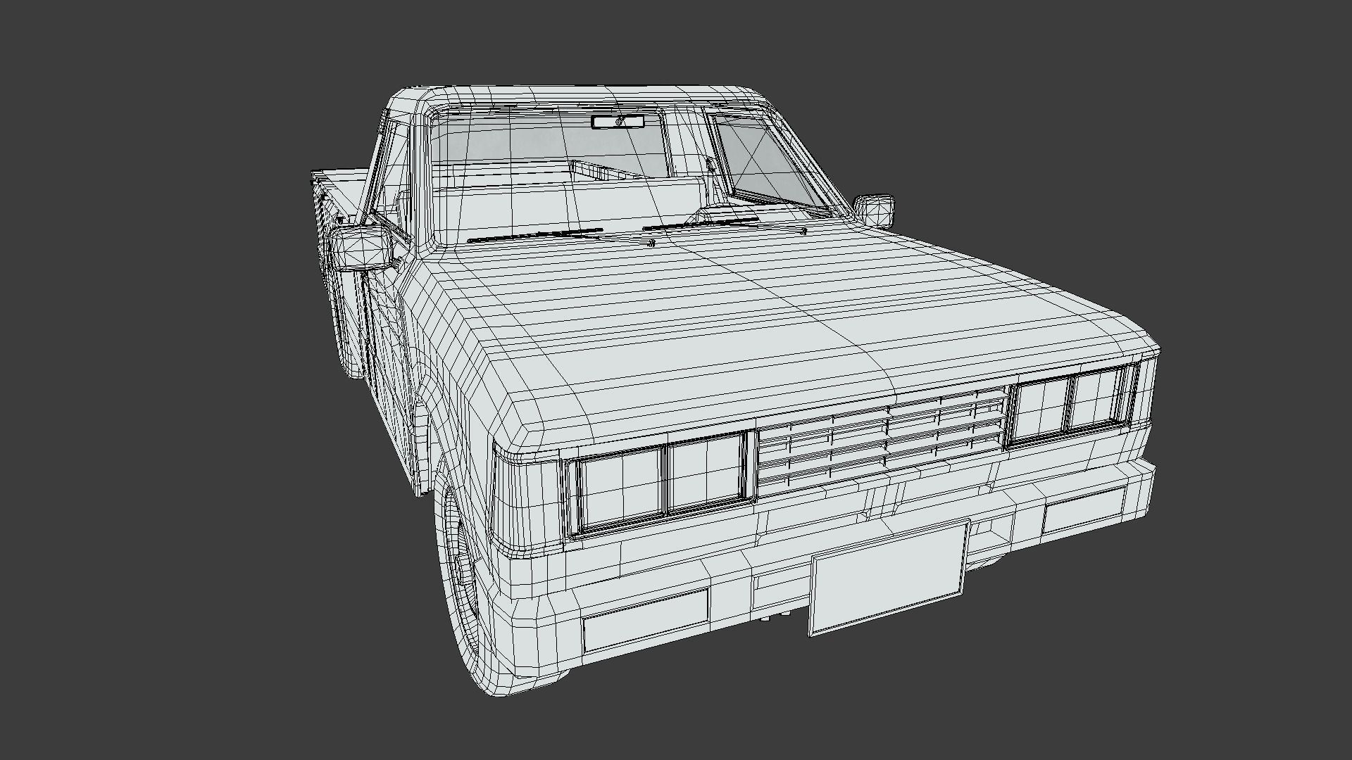 Datsun 720 Pickup Truck Low-poly 3D model_20