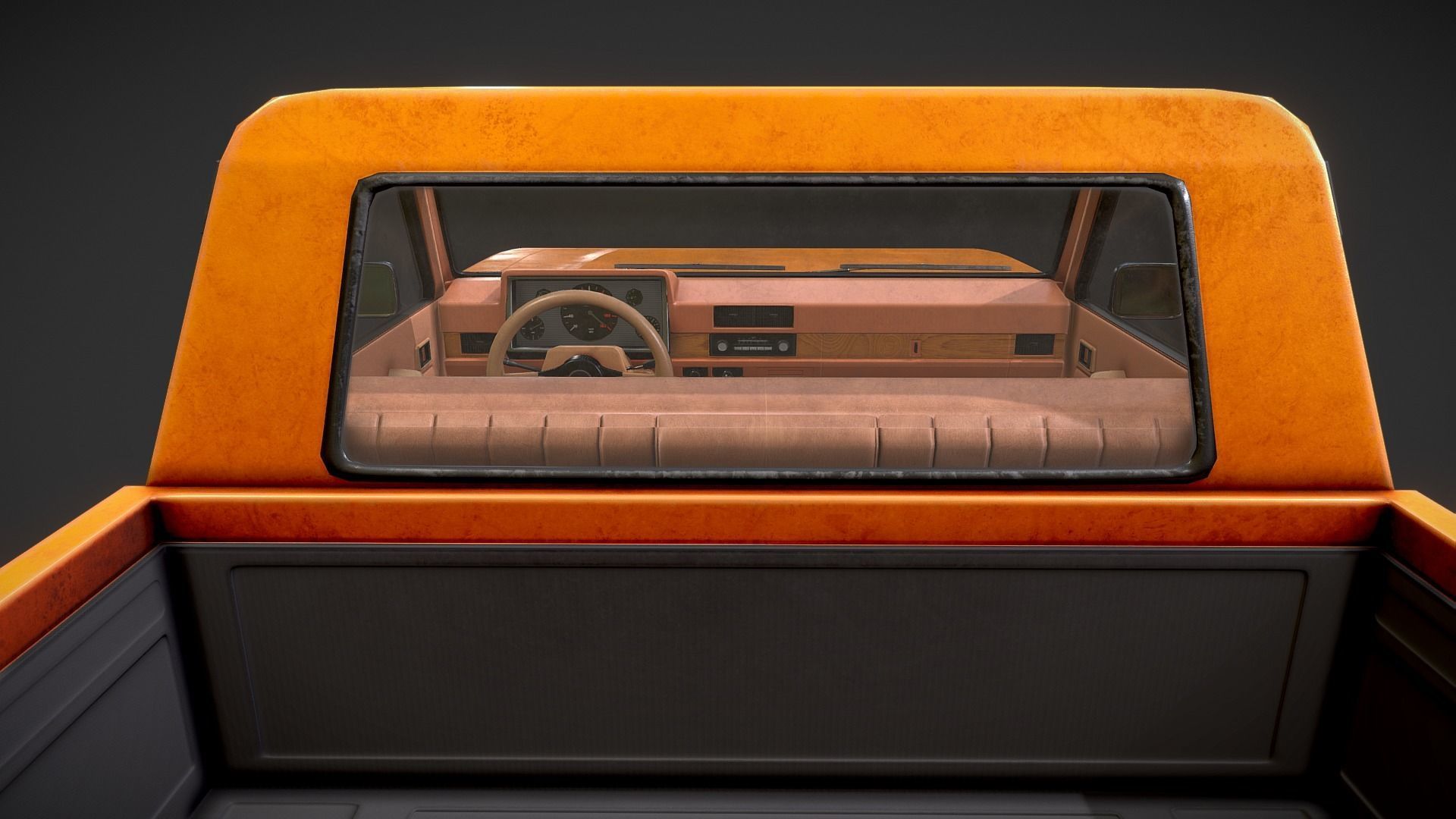 Datsun 720 Pickup Truck Low-poly 3D model_9