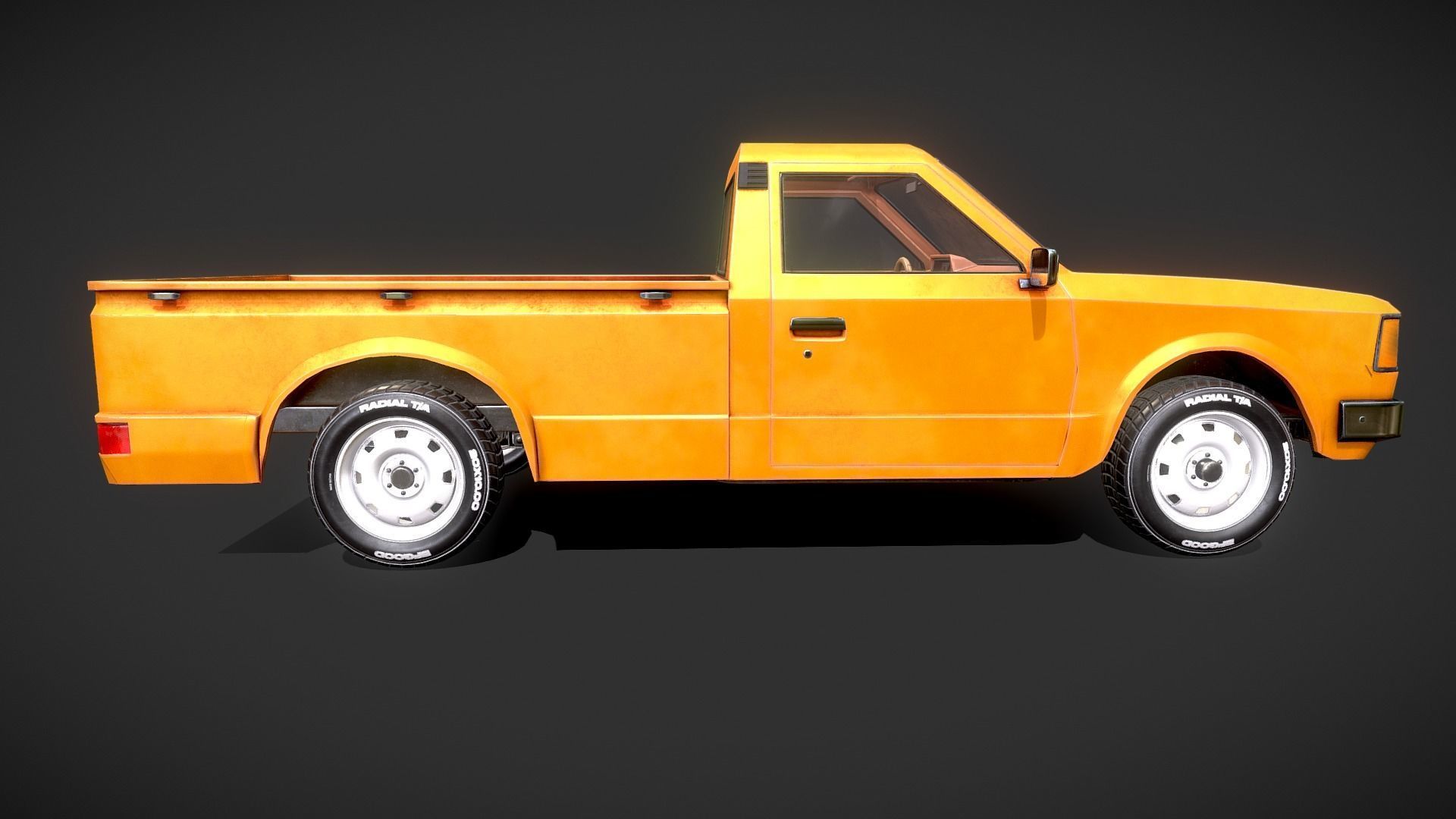 Datsun 720 Pickup Truck Low-poly 3D model_10