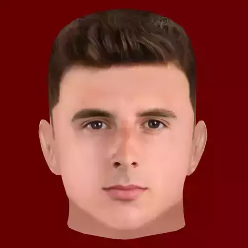 Mason Mount Head - Low poly head for game