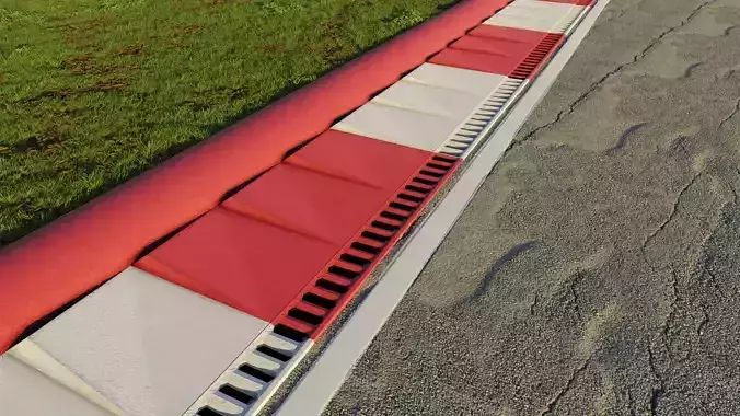 Circuit Kerbs - Array and Curve Modifiers  3D model