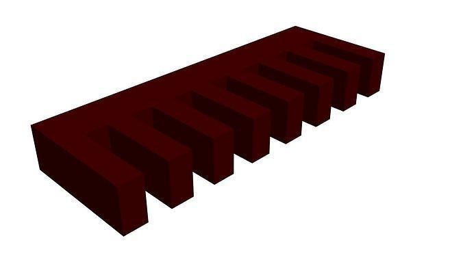 Low Poly Game Ready Comb Low-poly 3D model