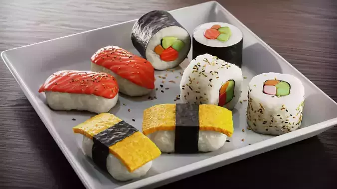Sushi - Blender 3d Models 3D model