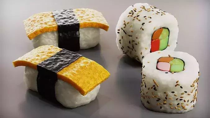 Sushi - Blender 3d Models 3D model 4