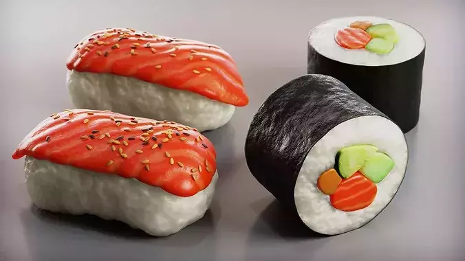 Sushi - Blender 3d Models 3D model 3