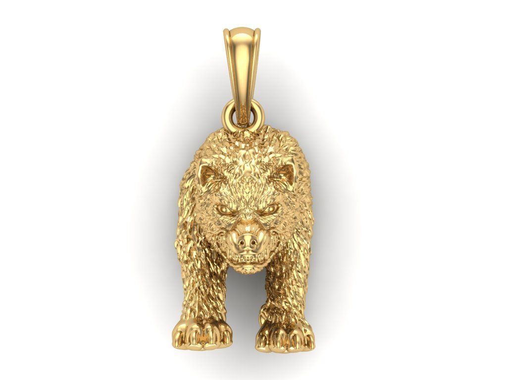 Pendant Wolf 3D print model_5