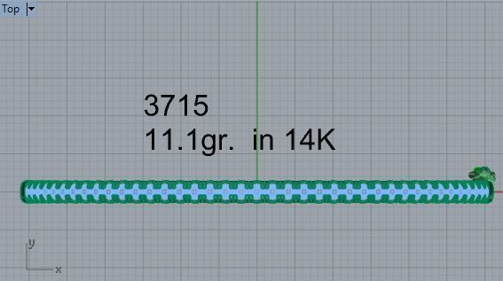 Diamond Bangle Bracelet 3715 3D print model_4