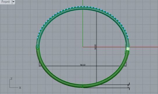 Diamond Bangle Bracelet 3715 3D print model_5