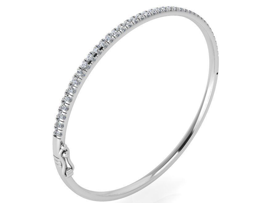 Diamond Bangle Bracelet 3715 3D print model_2
