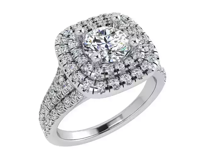 Square Halo Ring 3719