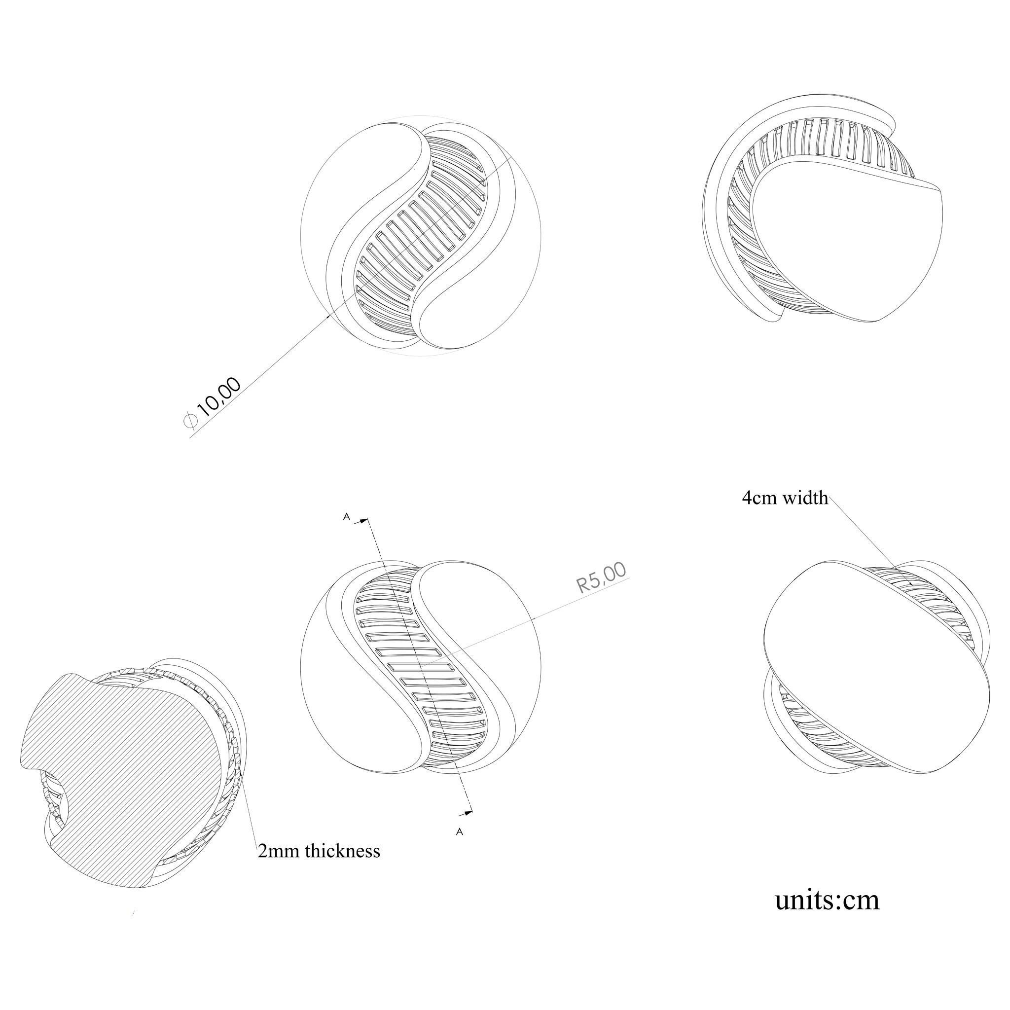 gimball b 3D print model_11
