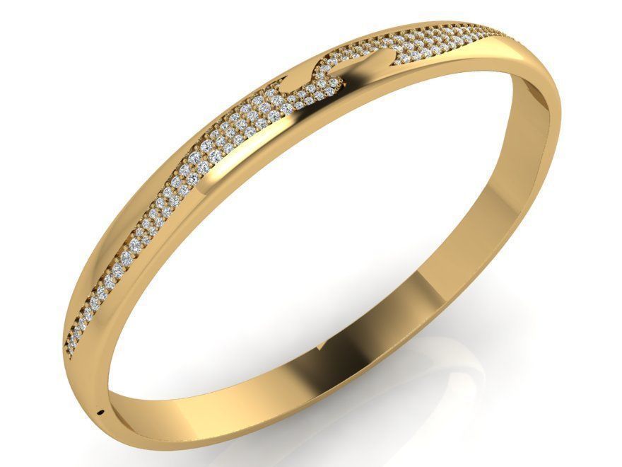 Diamond Bangle Bracelet 3722 3D print model_1