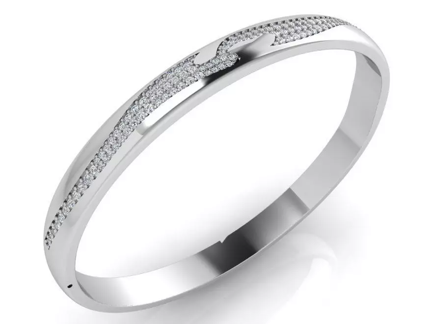 Diamond Bangle Bracelet 3722 3D print model_0