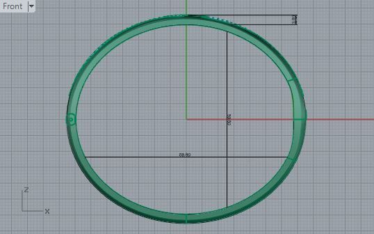 Diamond Bangle Bracelet 3722 3D print model_5