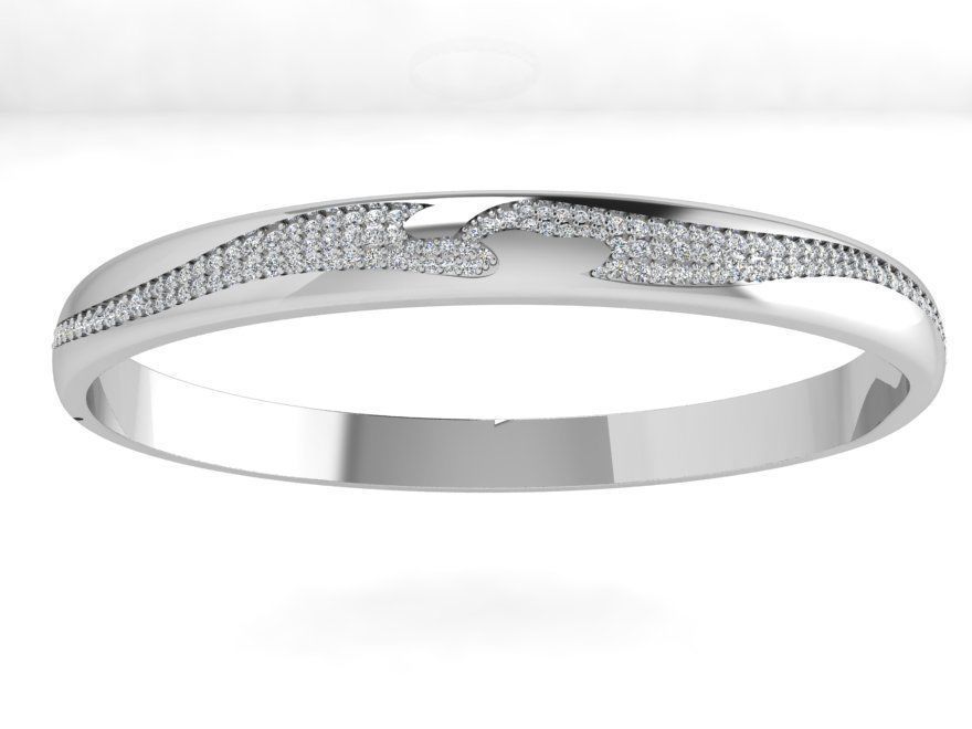 Diamond Bangle Bracelet 3722 3D print model_2