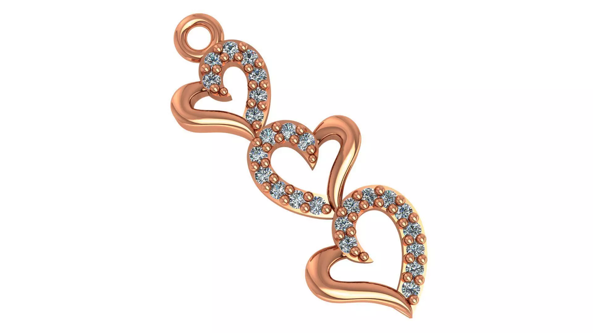 Heart in Series Pendant Charms 3D print model_0