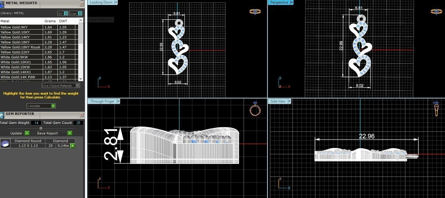 Heart in Series Pendant Charms 3D print model_3