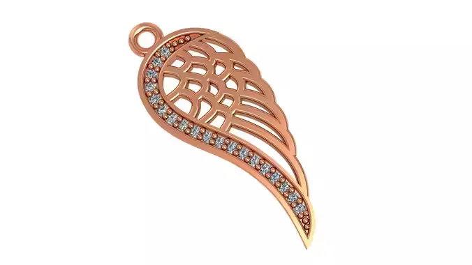 Diamond Flying Wings Necklace 3D print model