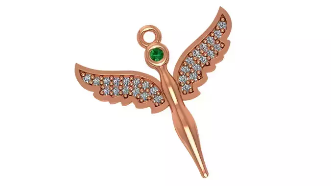 Angel Charm Pendant 3D print model