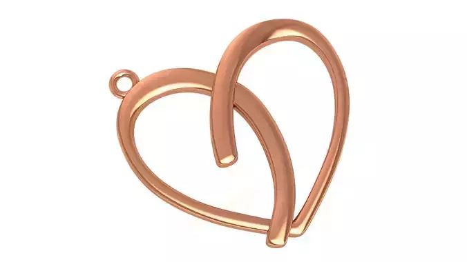 Wire Heart Love Pendant Charm