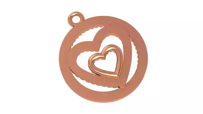 Dual Heart Pendant Charm