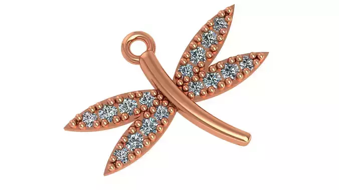 Dragonfly Charm Pendant 3D print model
