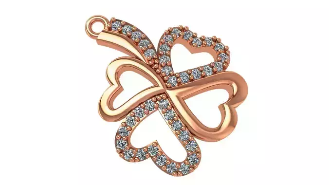 Heart Flower Pendant