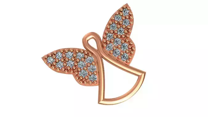 Butterfly Charm Pendant 3D print model
