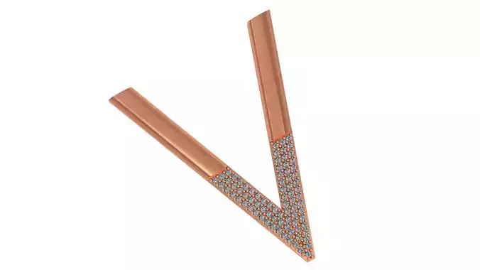 V Victory Charm Pendant