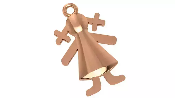 Girl Child Charm Pendant